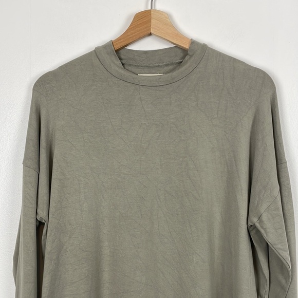 Madewell Tatiana sage green long sleeve mock neck pullover stretch top Size Med - Picture 4 of 8